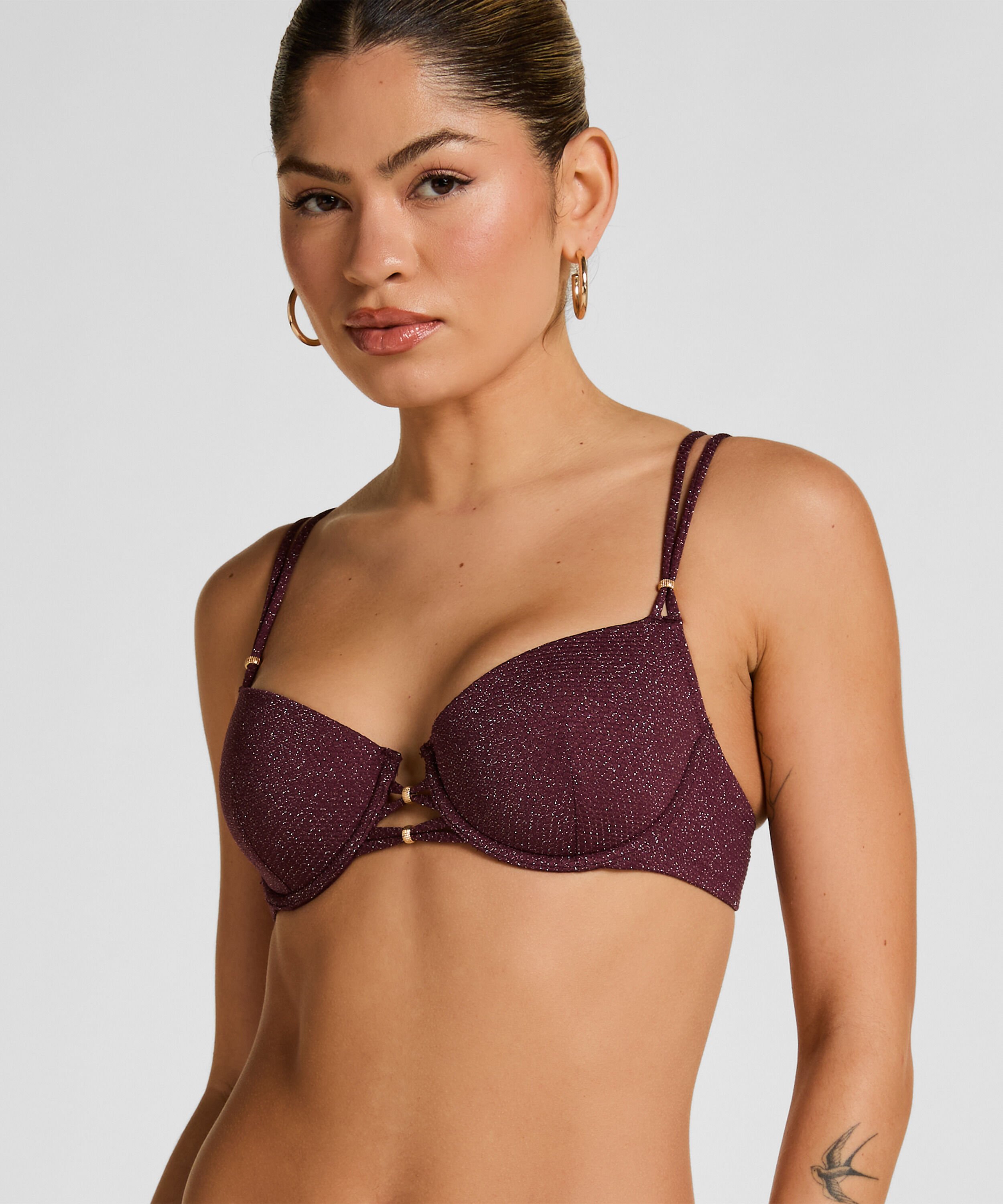 Haut de Bikini Armaturé Rembourré Panama, Violet Haut de Bikini Armaturé Rembourré Panama, Violet