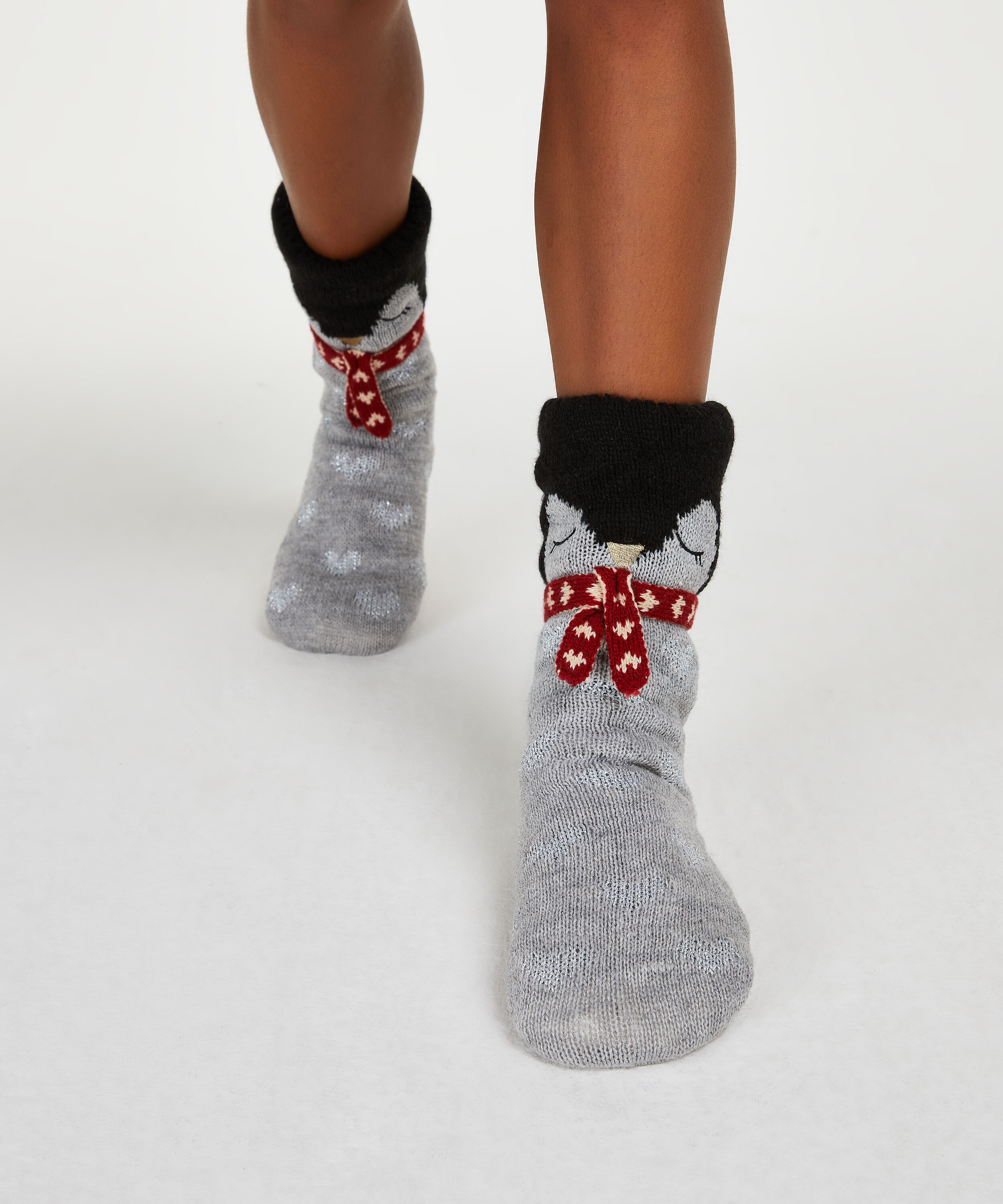 Chaussettes antiglisse, Gris