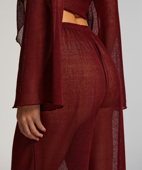 Pantalon de plage en maille ouverte, Rouge