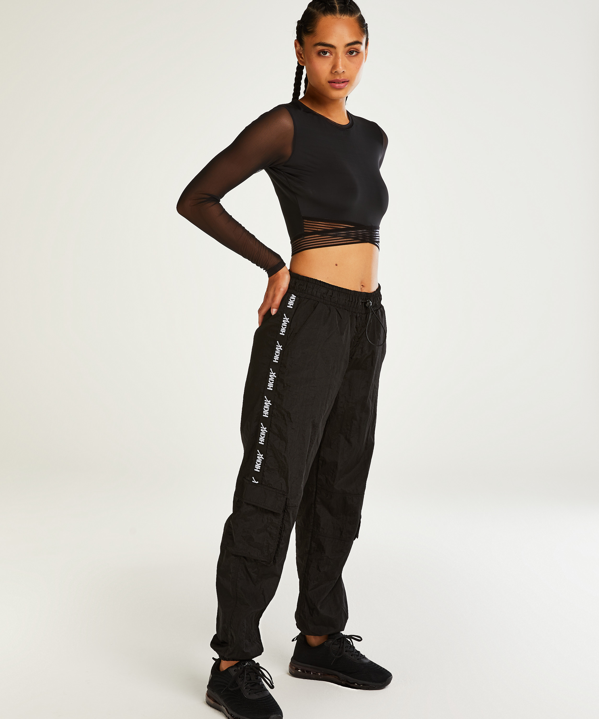 Haut crop-top HKMX, Noir, main