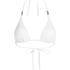 Haut de bikini triangle coquillage, Blanc