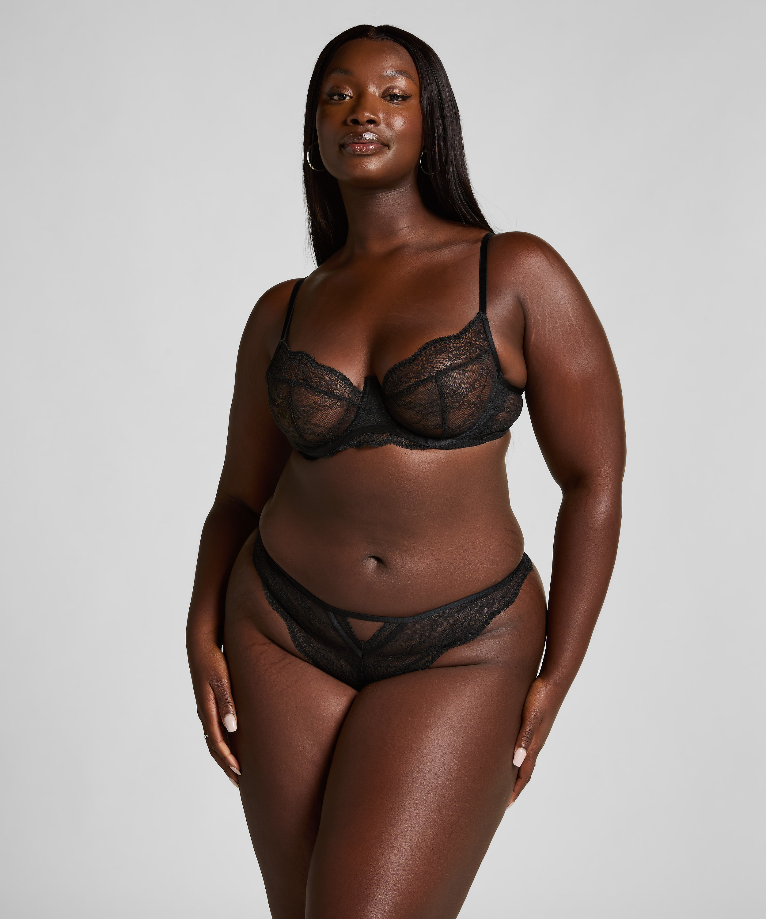 Soutien-gorge non-rembourré à armatures Isabelle, Noir, main