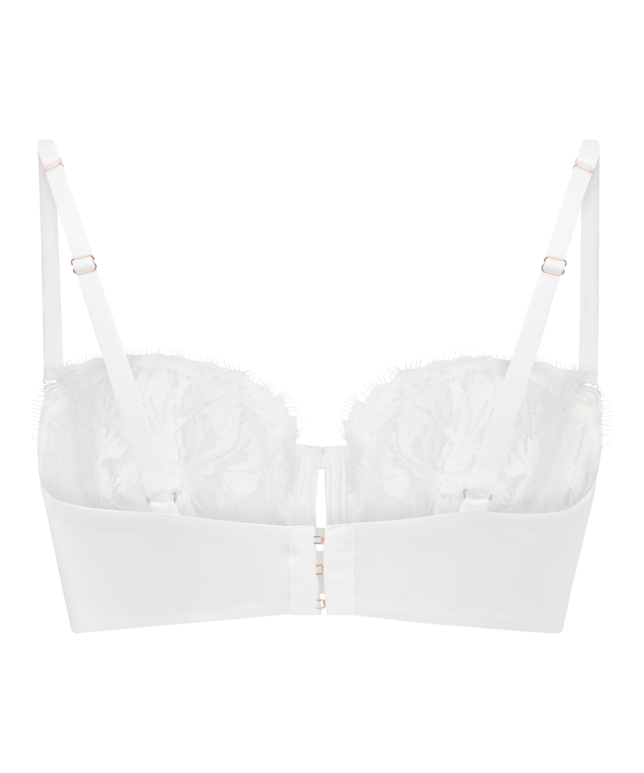 Soutien-gorge à armatures non préformé longline Tiah, Blanc, main