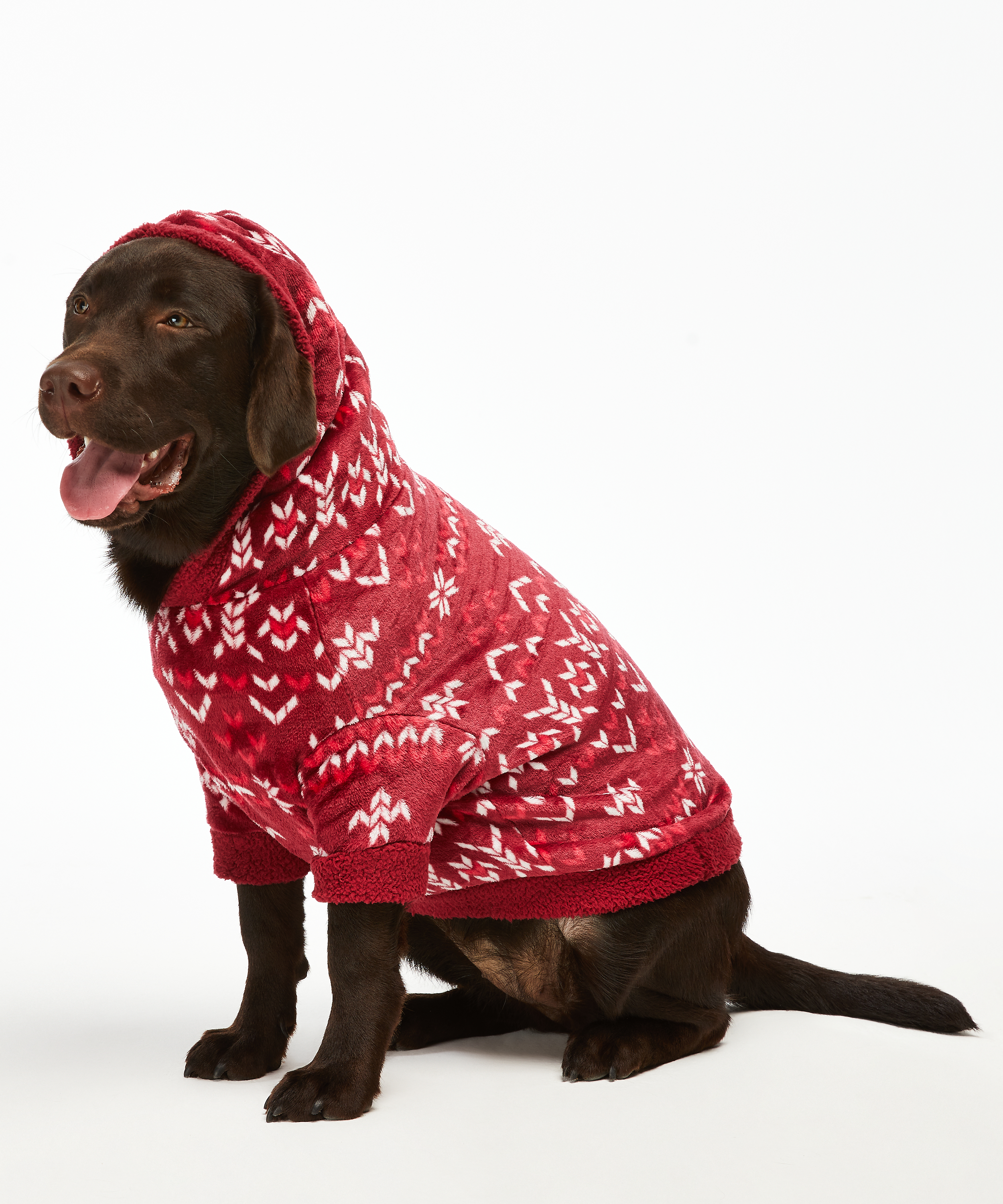 Onesie chiens en polaire, Rouge, main