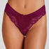 Slip brésilien Lace & Shine, Violet