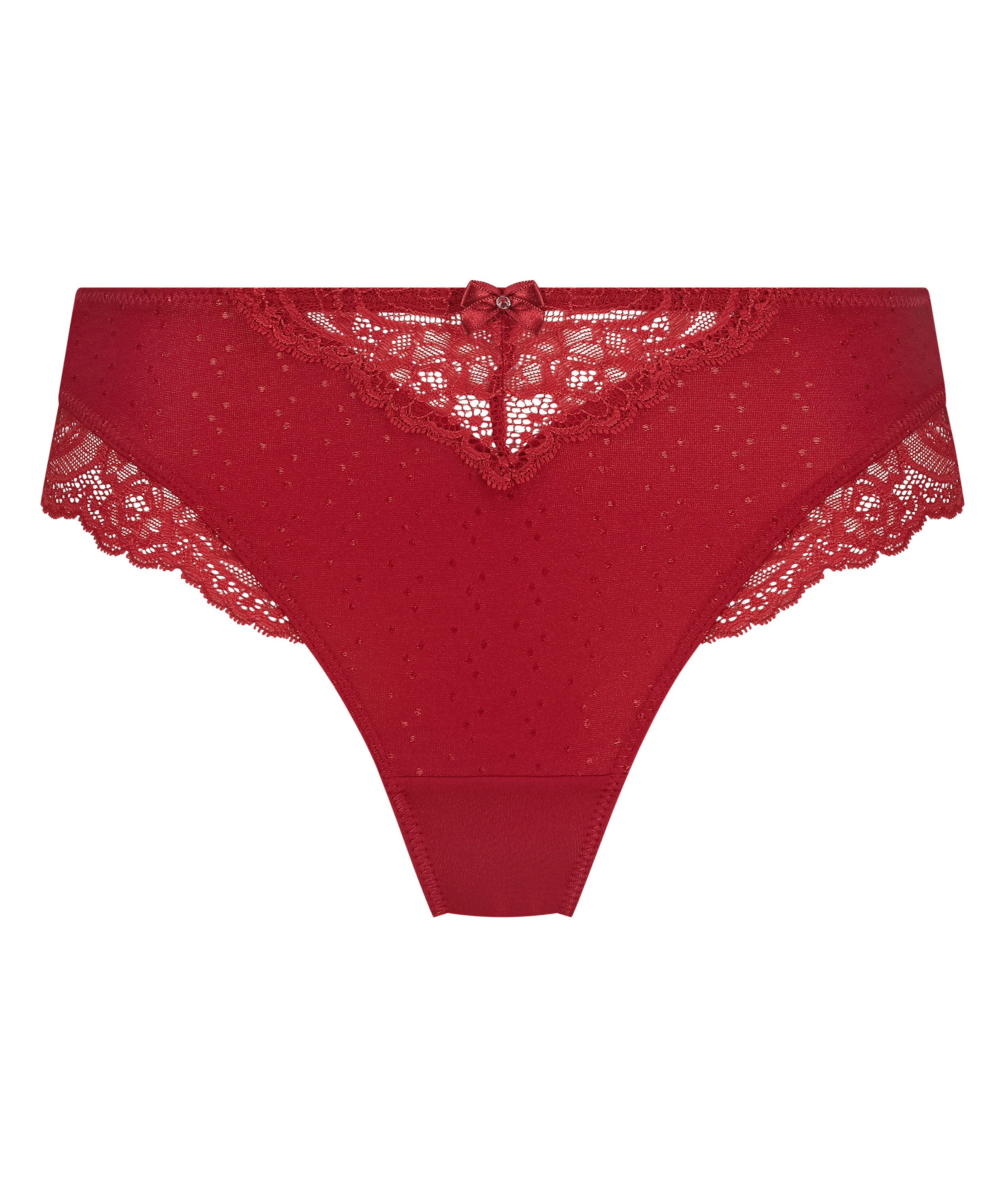 Slip taille haute Sophie, Rouge, main