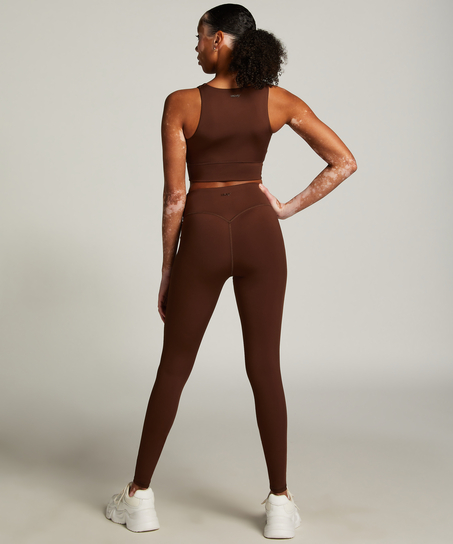 HKMX Legging croisé à taille haute, marron