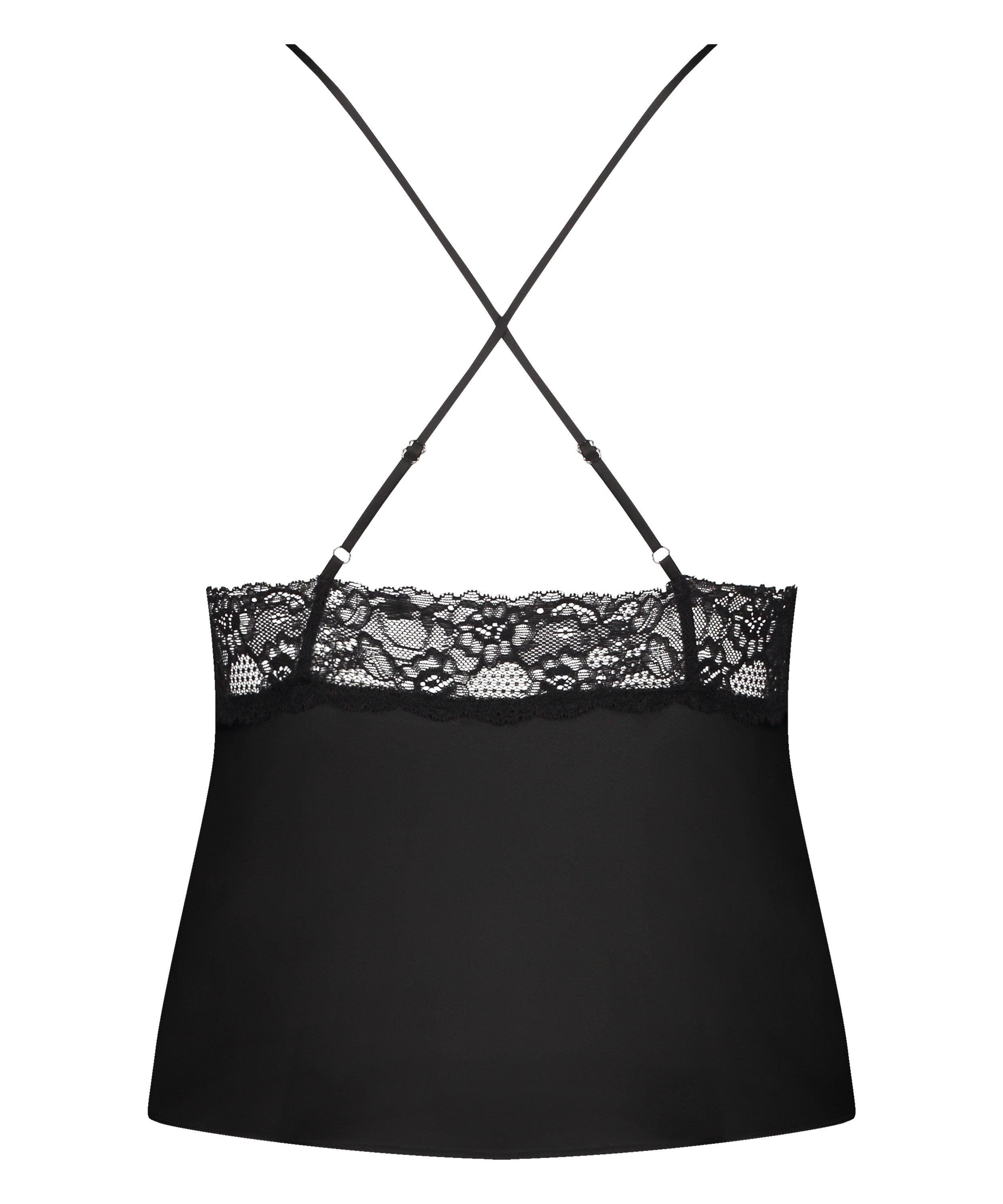 Caraco en satin Marcela, Noir, main