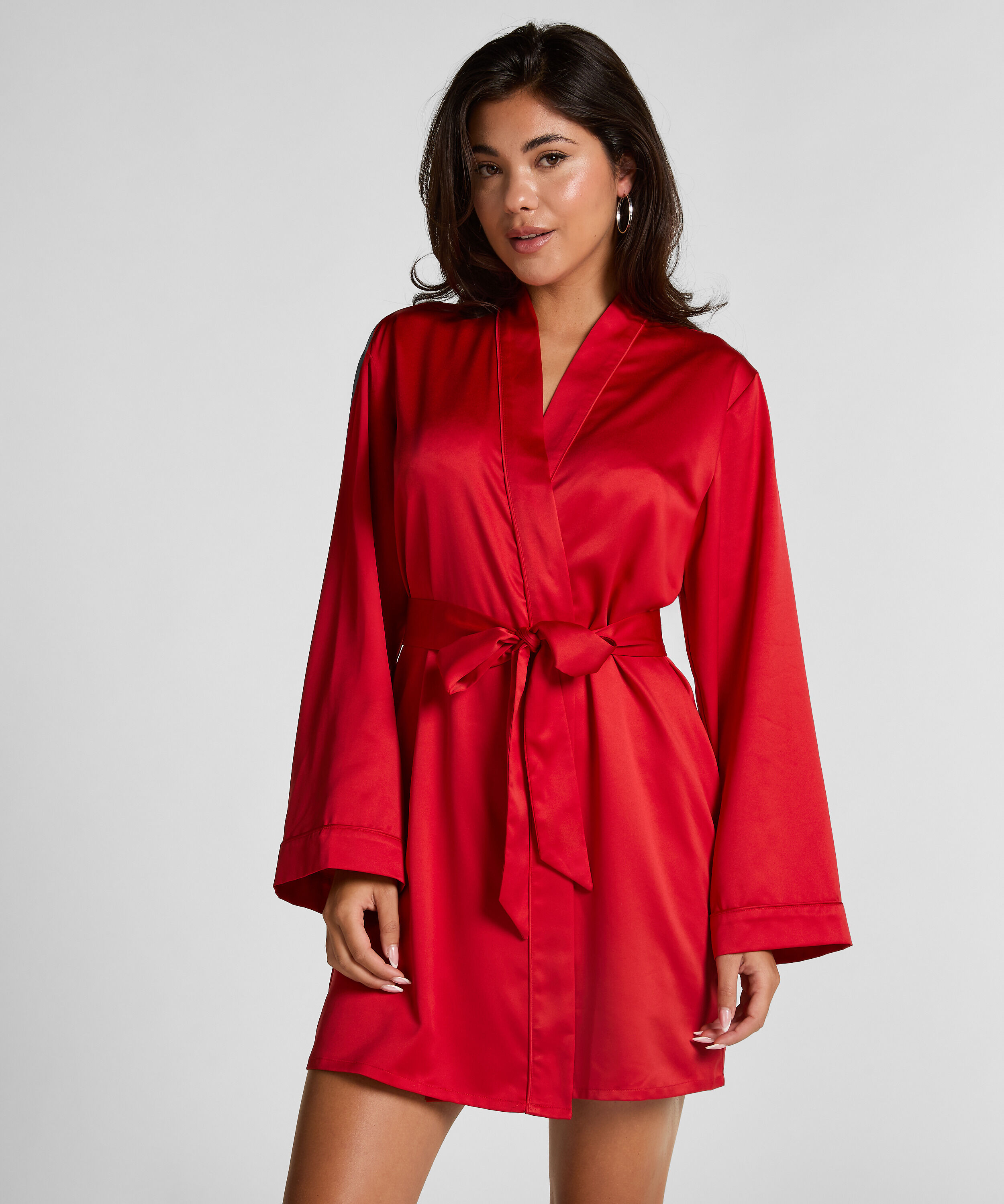 Kimono Satin, Rouge Kimono Satin, Rouge