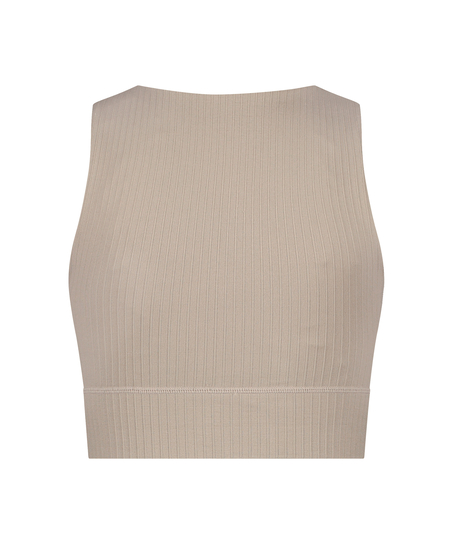 HKMX Soutien-gorge de sport sans couture, Beige