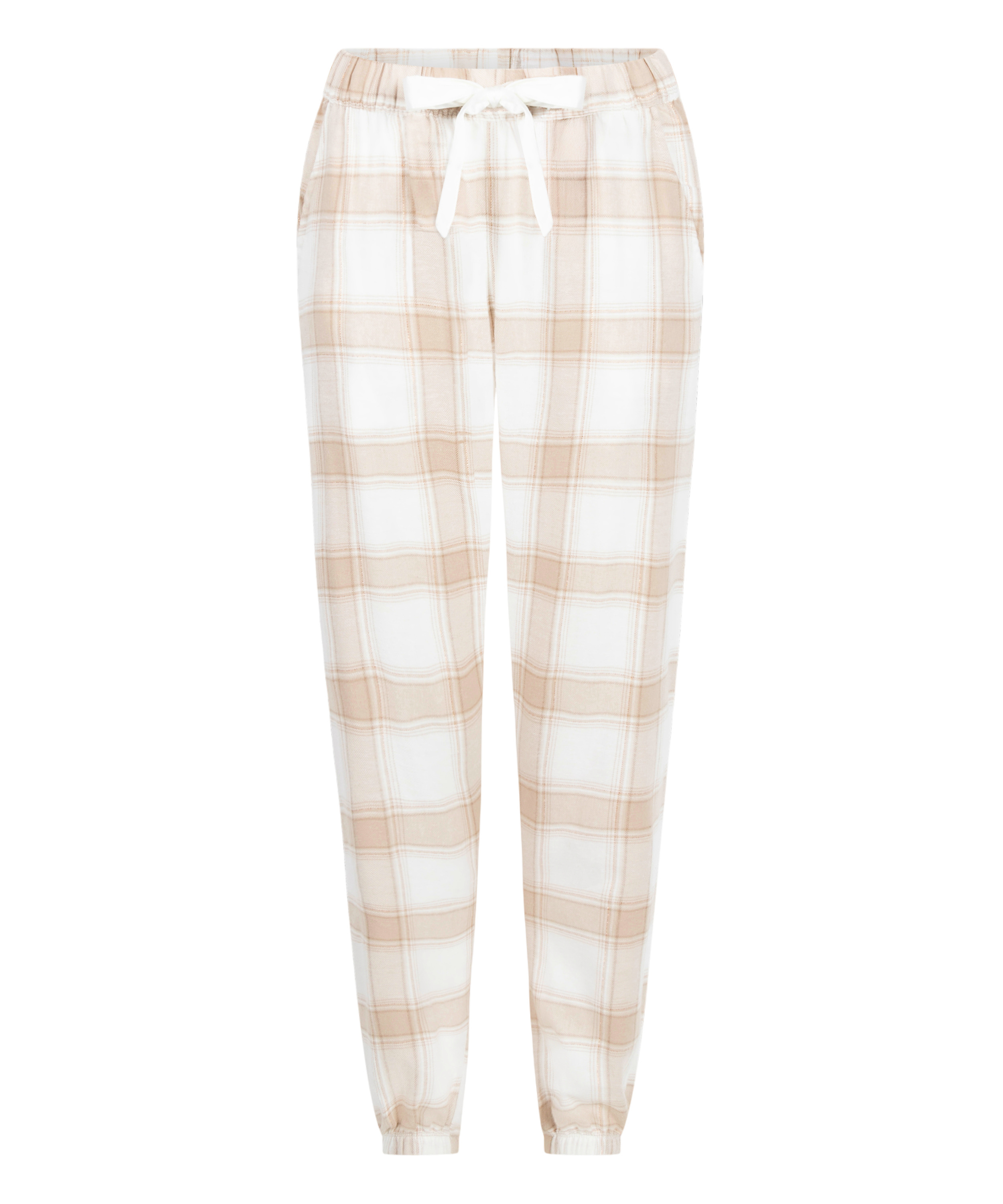 Pantalon de Pyjama Flanel, Beige, main