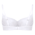 Soutien-gorge à armatures rembourré en coton, Blanc