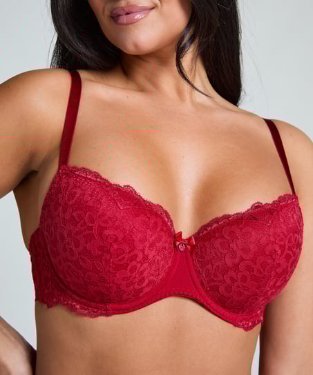 Soutien-gorge &agrave; armatures pr&eacute;form&eacute; Marine, Rouge
