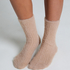 Chaussettes duveteuses Liv, Beige