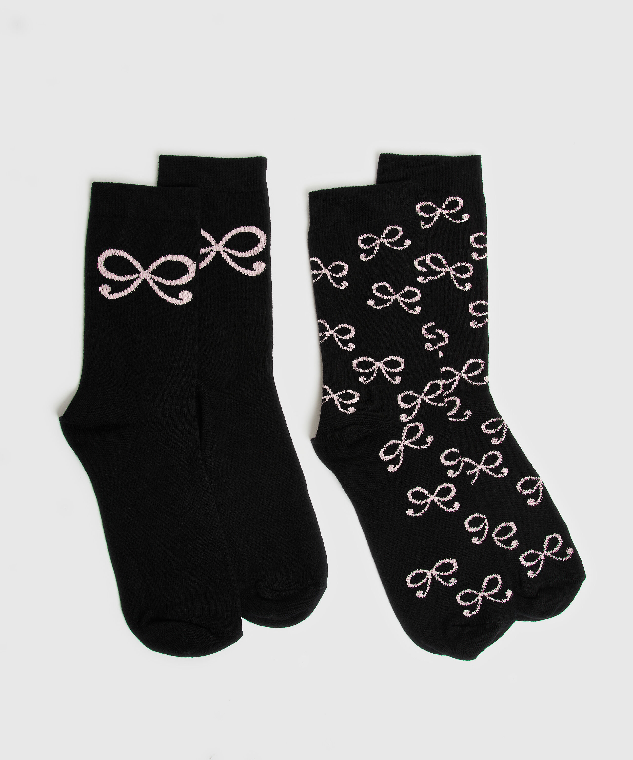 2 Paires de Chaussettes en Coton, Noir