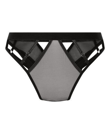 Culotte brésilienne jambe haute Zelda, Noir