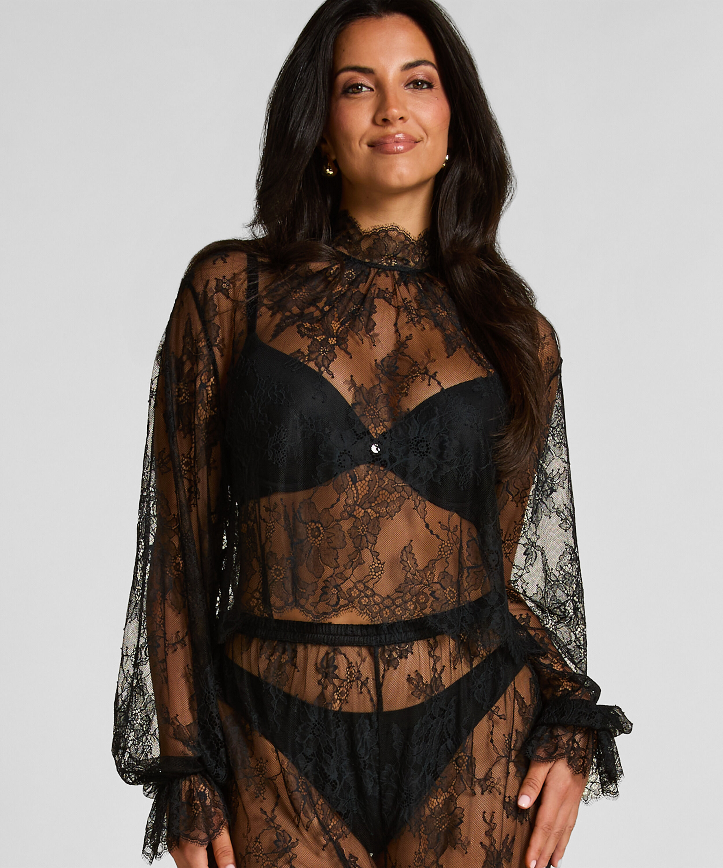 Haut de pyjama Cecilia, Noir