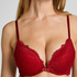 Soutien-gorge &agrave; armatures pr&eacute;form&eacute; push-up Marine, Rouge