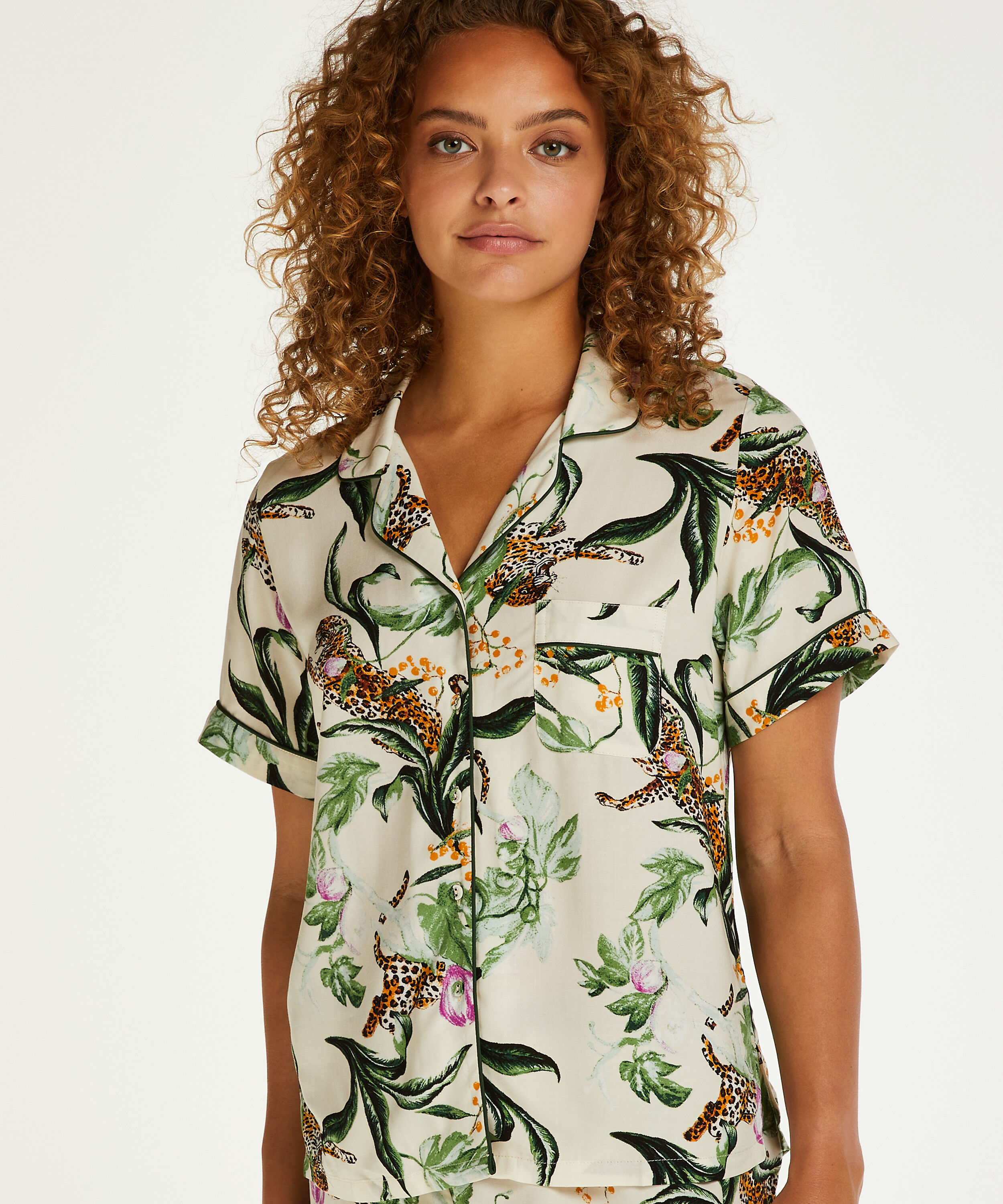 Haut de pyjama manches courtes Print, Rose