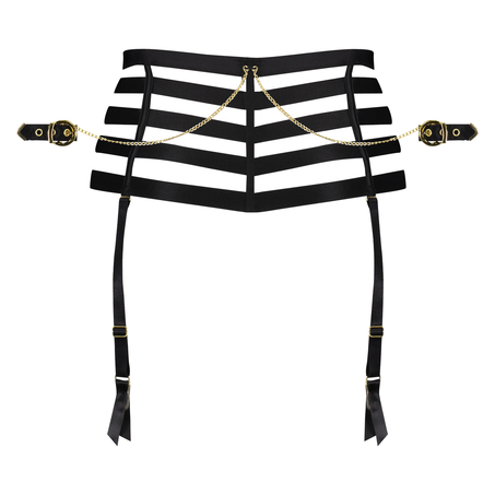 Slip brésilien ouvert taille haute Honey, Noir