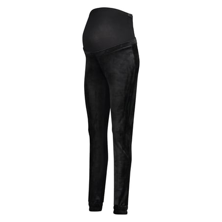 Pantalons de survêtement de maternité en velours Shimmer, Noir