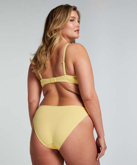 Haut de bikini sans bretelles préformé à armatures Scallop Taille E +, Jaune
