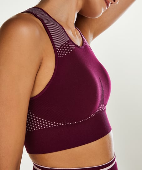 Soutien-gorge de sport HKMX Highneck Level 2, Violet