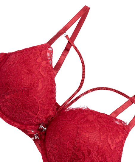 Soutien-gorge à armatures maximiseur préformé Charlotta, Rouge