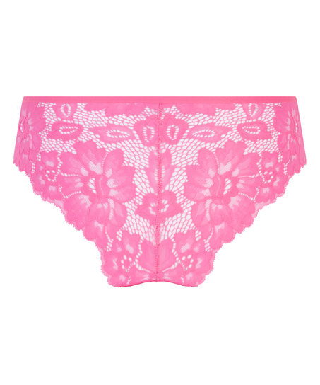 Slip brésilien Invisible Lace Back, Rose