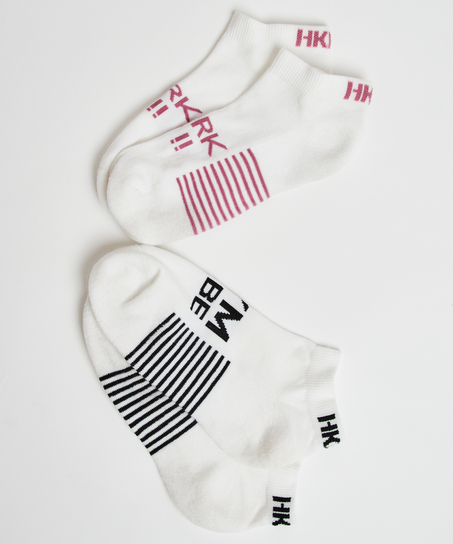 2 paires de chaussettes Performance HKMX, Blanc