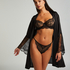 Kimono Lace Satin, Noir
