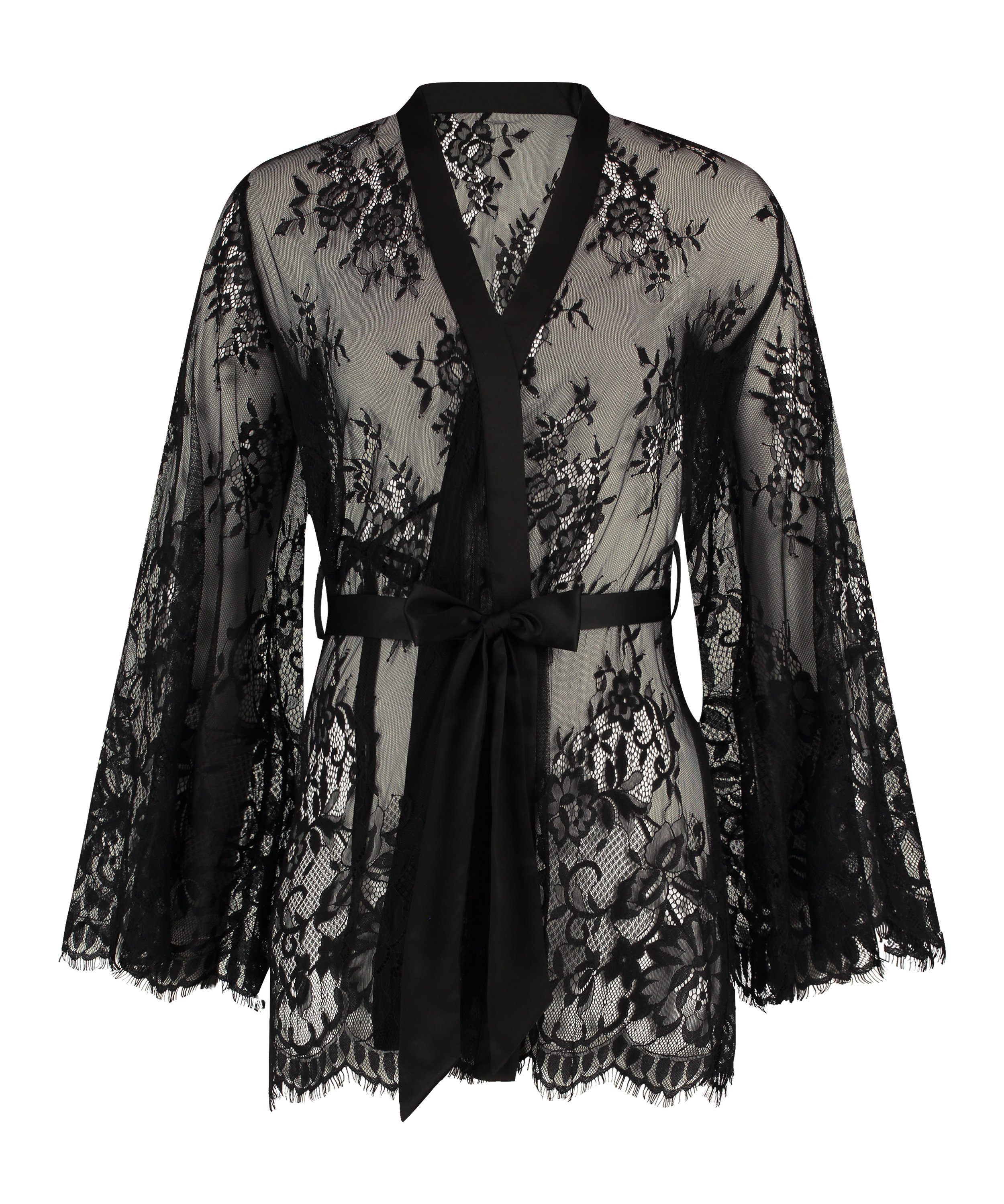 Kimono Lace Isabelle, Noir, main