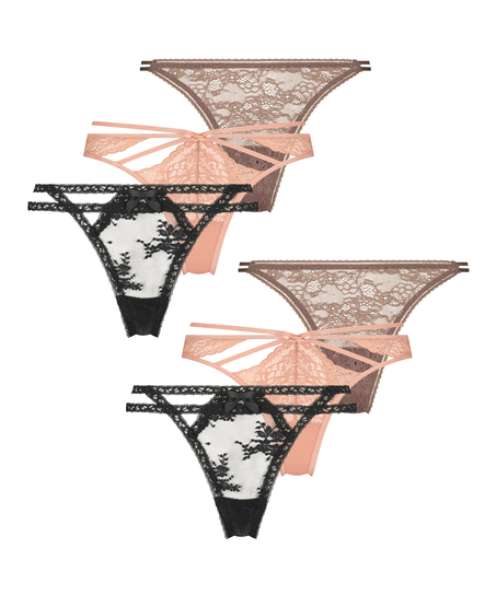 Lot de 6 strings, Rose