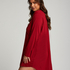 Chemise de nuit col rond, Rouge