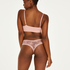 Slip brésilien V-shape mesh, Rose