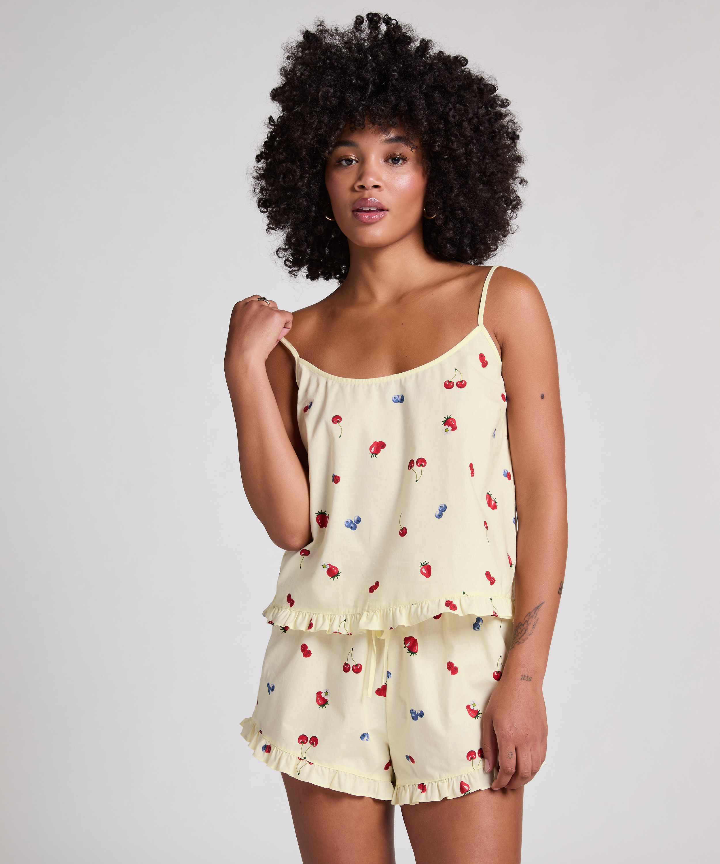 Cami tissé, Jaune, main