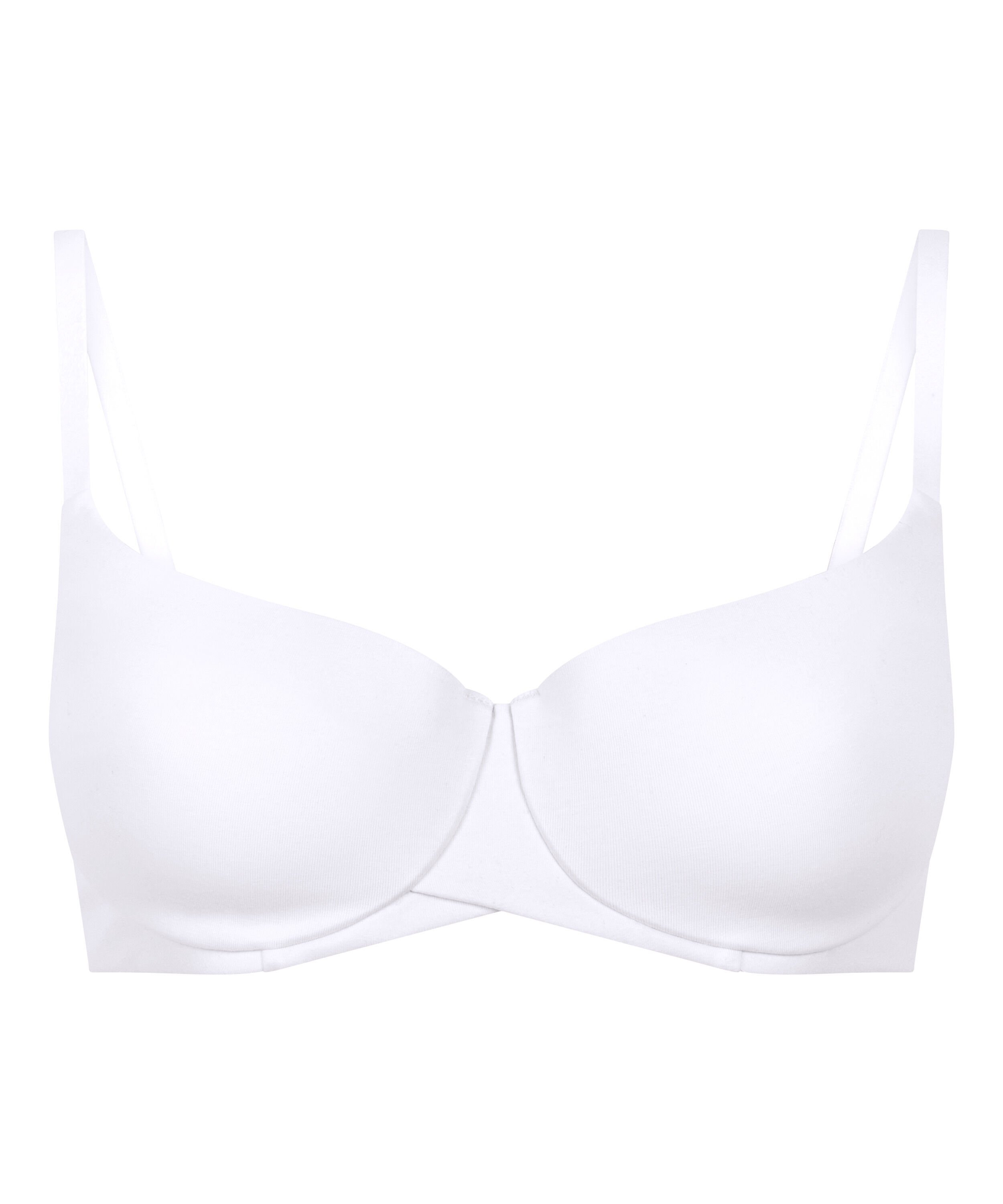 Soutien-gorge &agrave; armatures rembourr&eacute; en coton, Blanc
