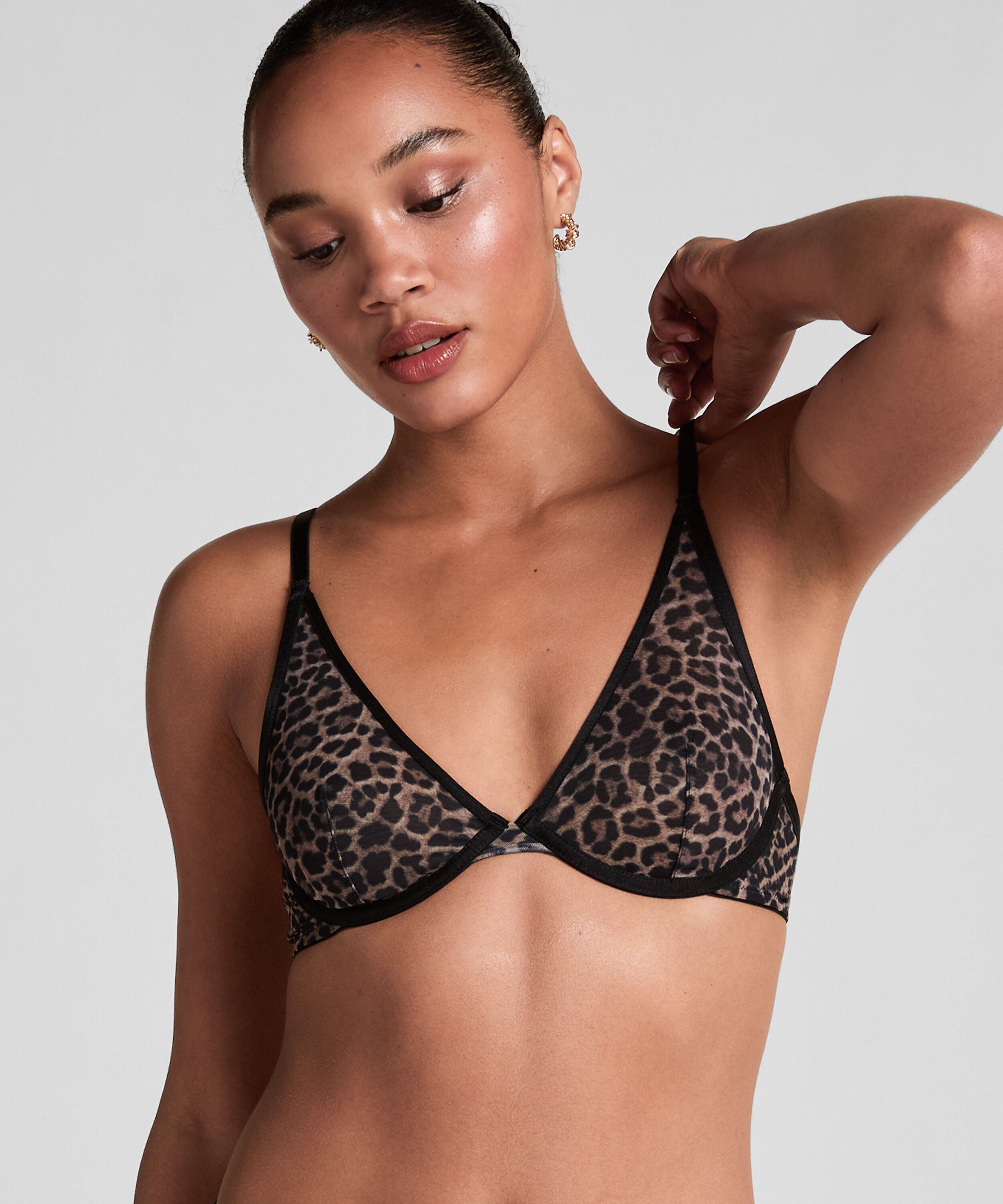 Soutien-gorge à armatures non-préformé léopard Tara