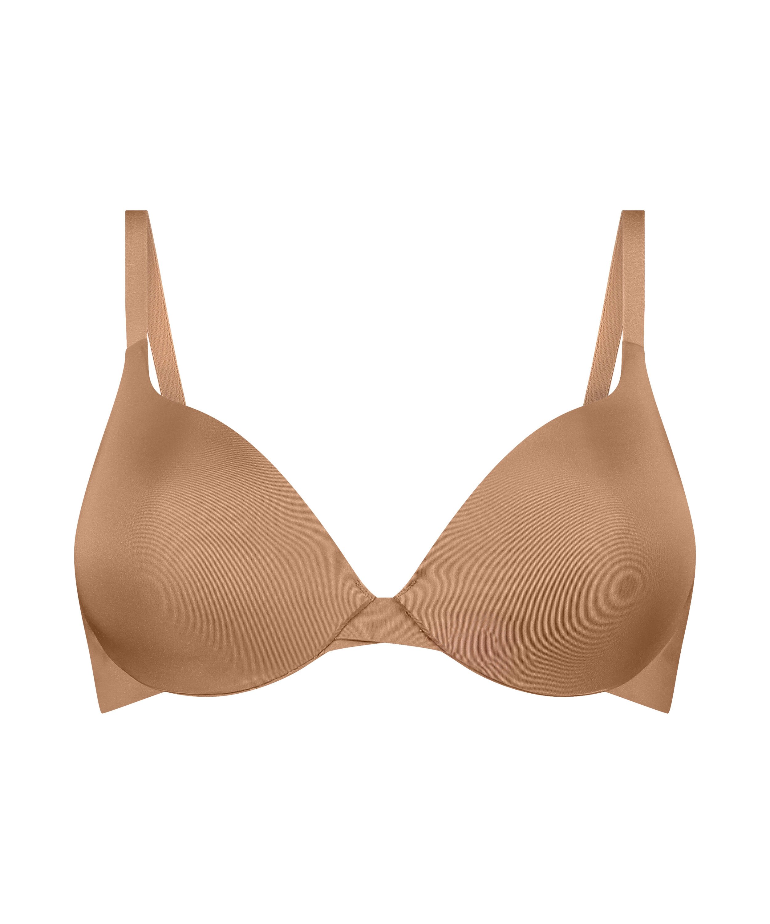 Soutien-gorge &agrave; armatures pr&eacute;form&eacute; push-up Smooth, Marron