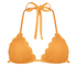 Haut de bikini triangle Scallop Lurex, Orange