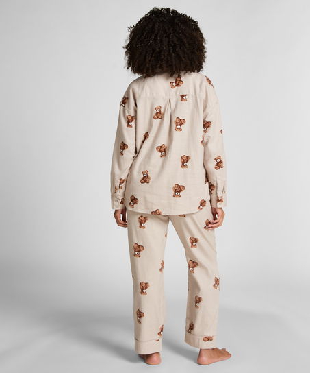 Veste en flanelle sergée ours, Beige