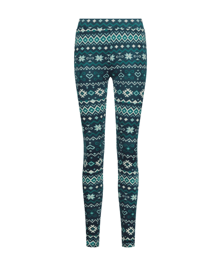 Legging en velours, Bleu