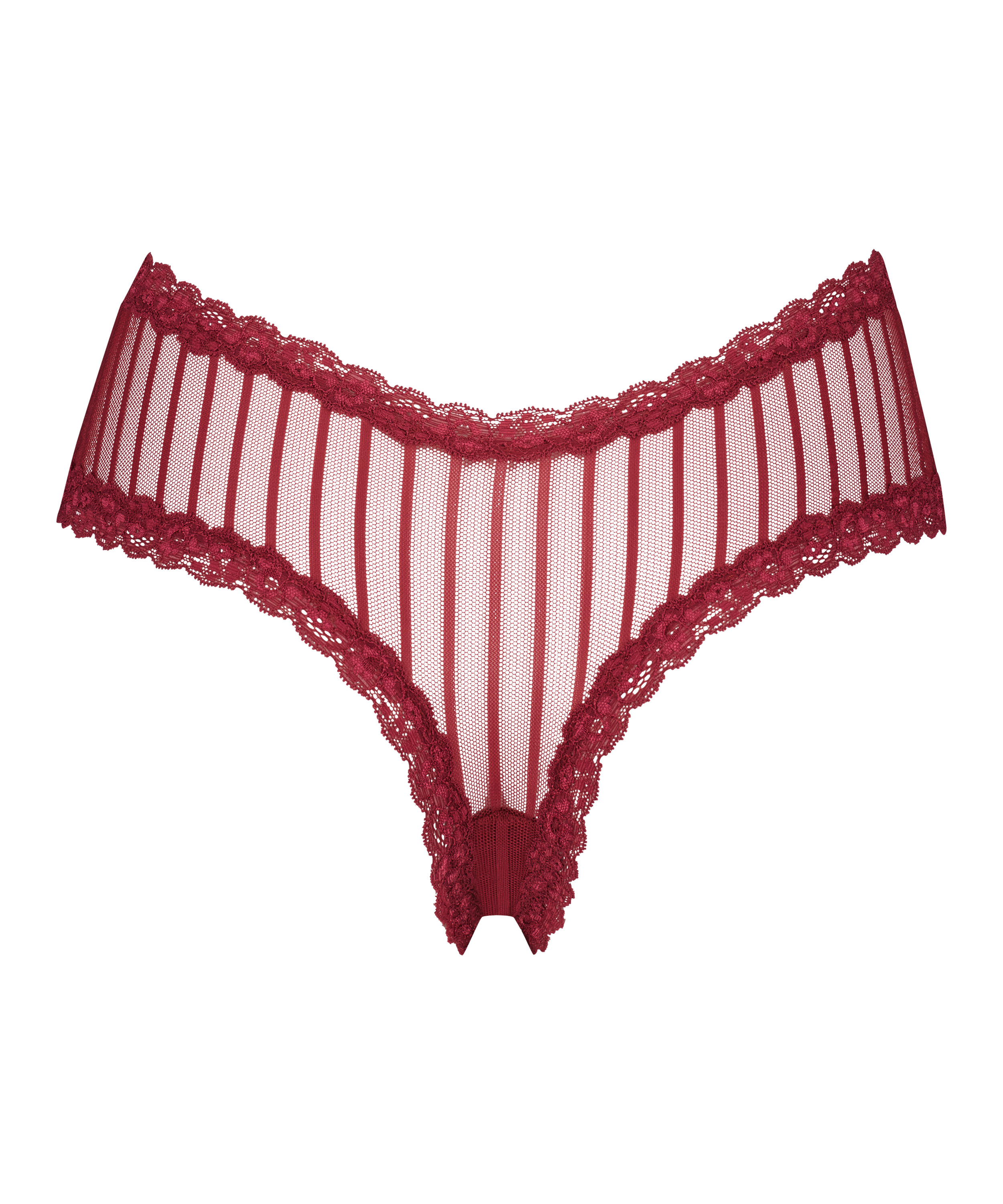 Slip brésilien V-shape mesh, Rouge, main