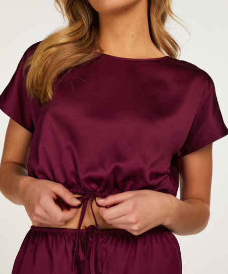Top court en satin, Violet