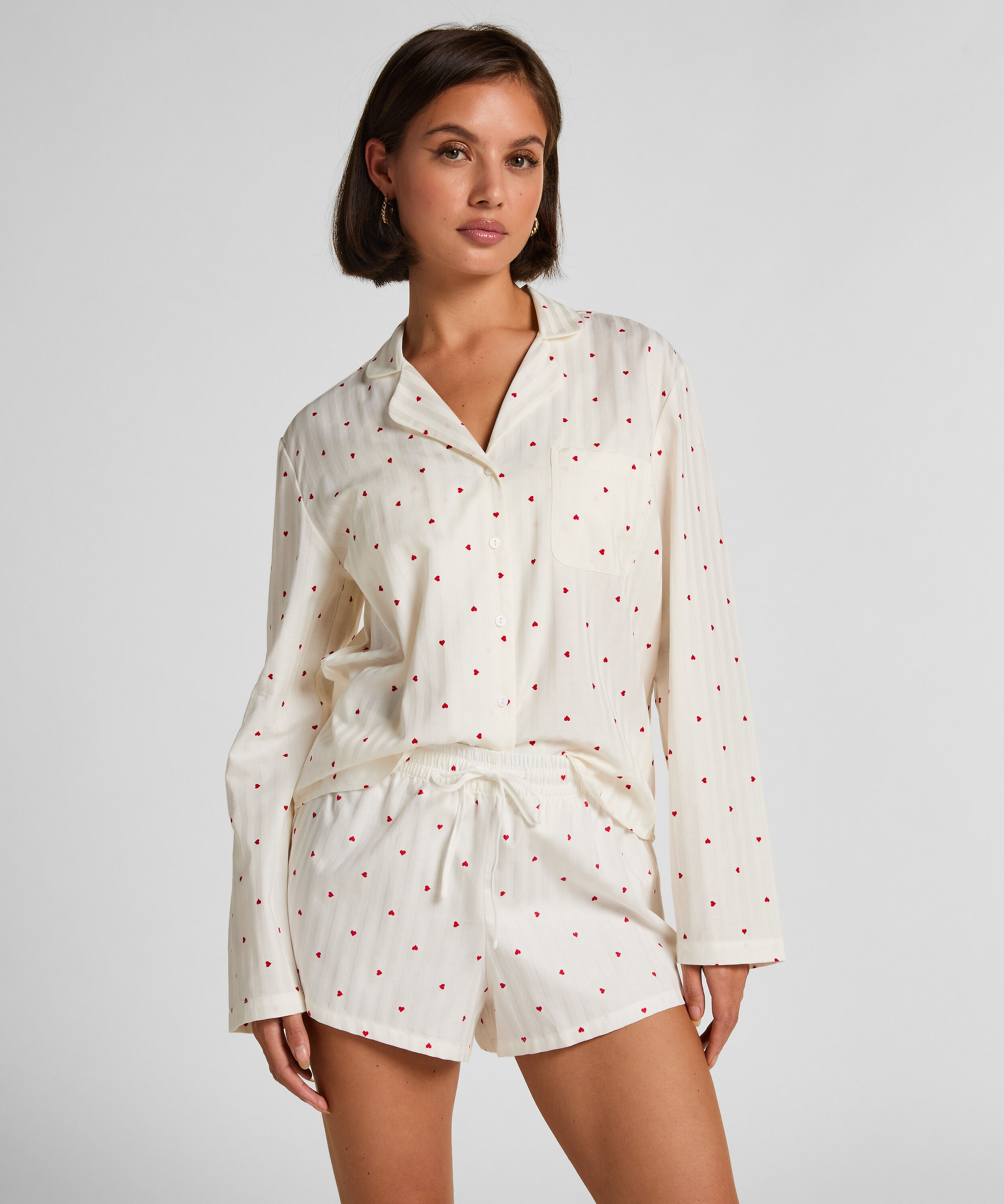 Short Cotton Hearts, Blanc Short Cotton Hearts, Blanc