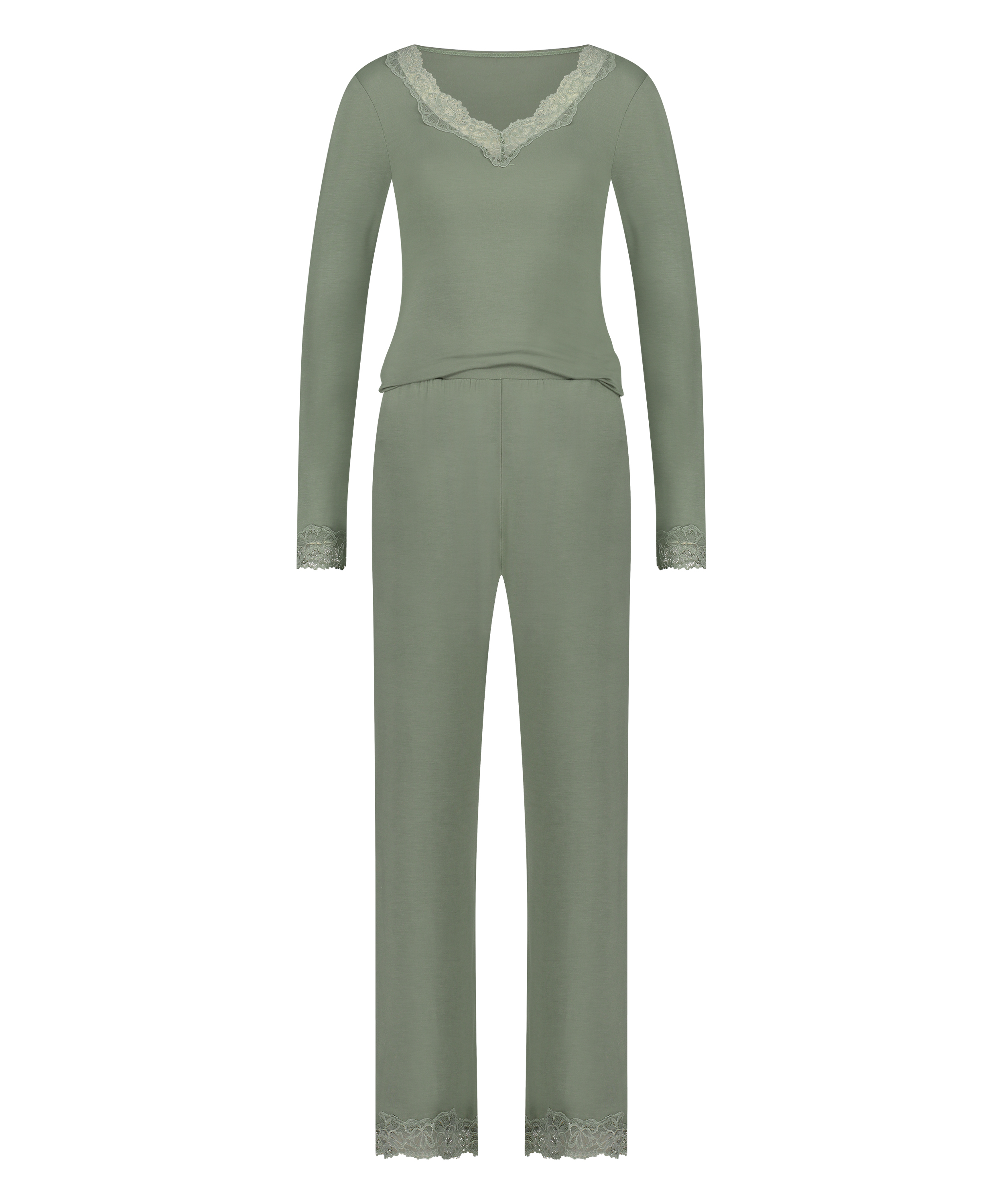 Ensemble de pyjama, Vert, main