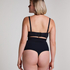 String taille haute à gaine sculptante sans coutures mise en forme, Noir