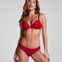 Slip brésilien Invisible Lace Back, Rouge