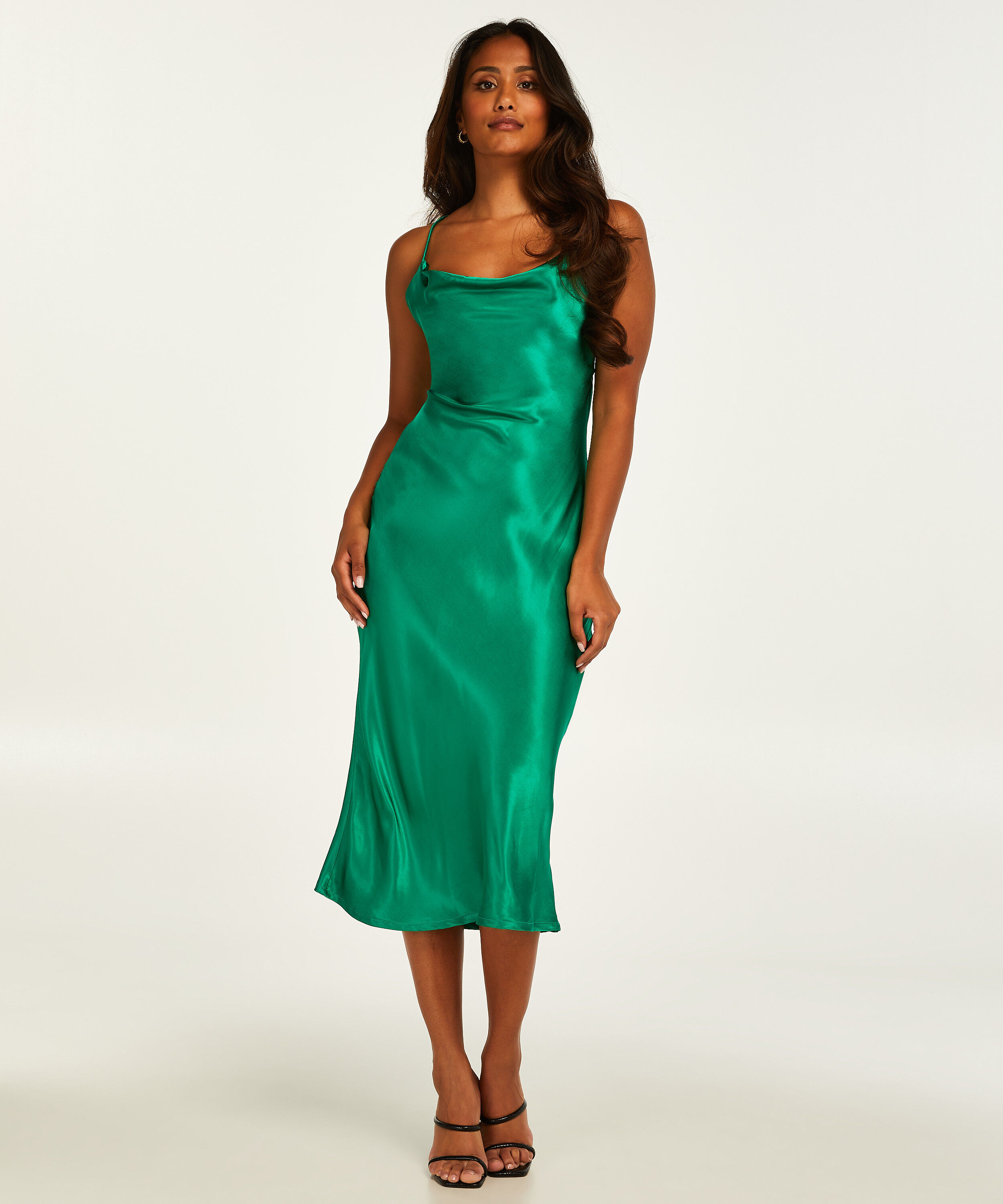 Robe midi Satin, Vert