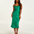 Robe midi Satin, Vert